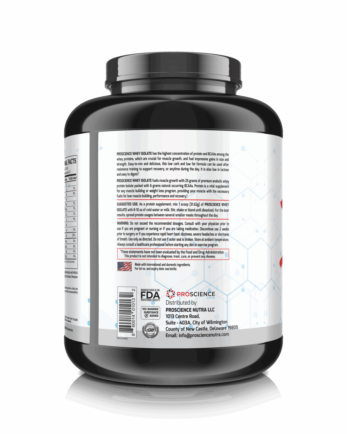 Proscience Nutra Whey Isolate directions and warnings