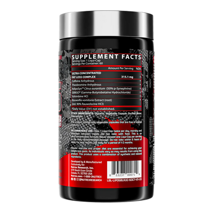 LIPO-6 Black Ultra Concentrate ingredients and directions