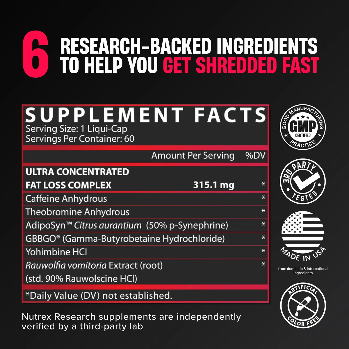 LIPO-6 Black Ultra Concentrate supplement facts