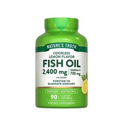 Fish Oil 2400 mg 90 Softgels | زيت السمك 90 كبسولة