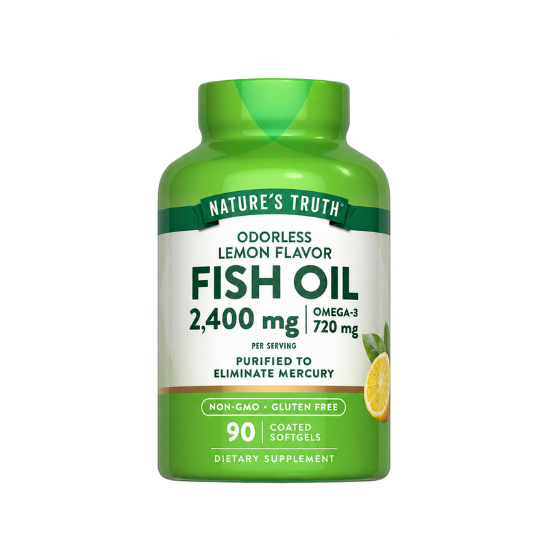 Fish Oil 2400 mg 90 Softgels | زيت السمك 90 كبسولة
