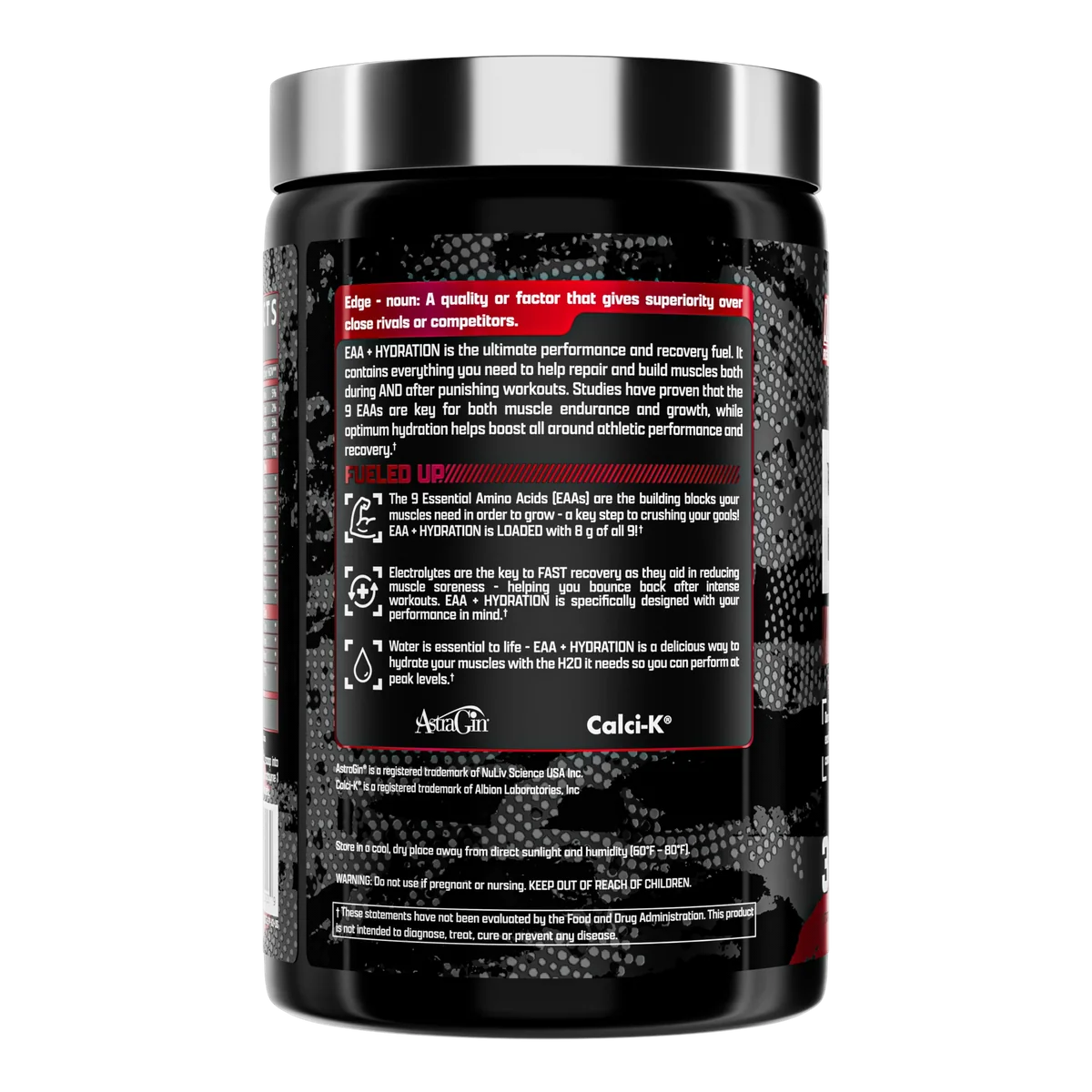 Nutrex EAA Fruit Punch back label