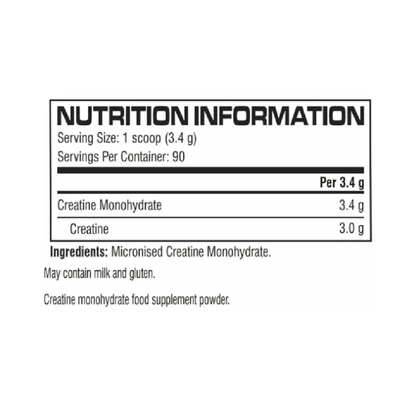 Cellucor Creatine nutrition information and ingredients
