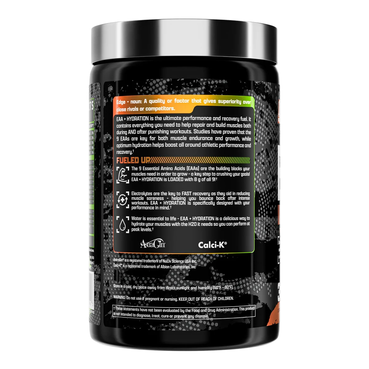 Nutrex EAA Mango back label