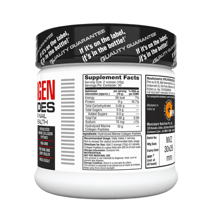 Labrada Collagen Peptides nutrition and directions