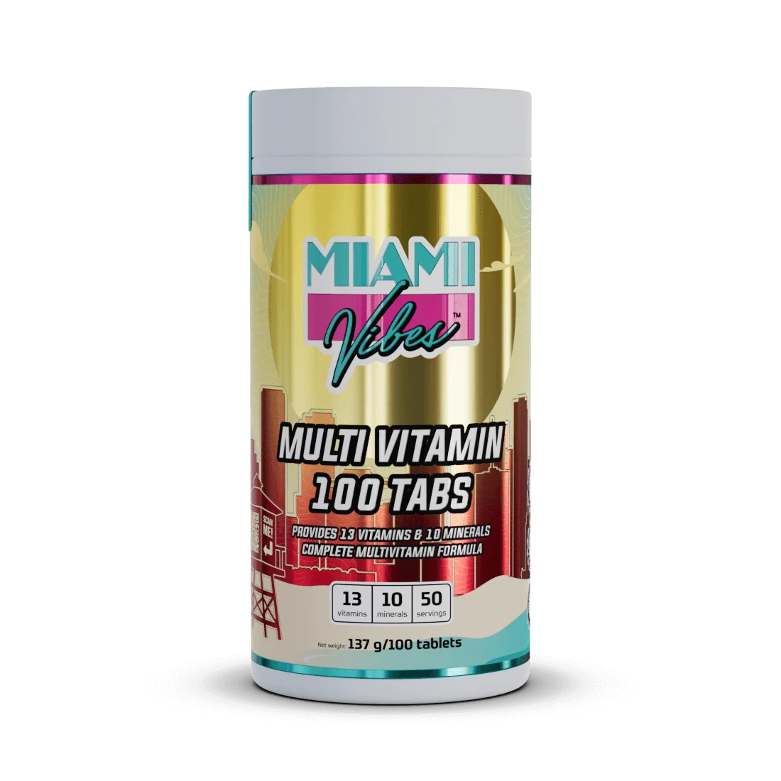 عبوة Miami Vibes Multi Vitamin — 100 قرص