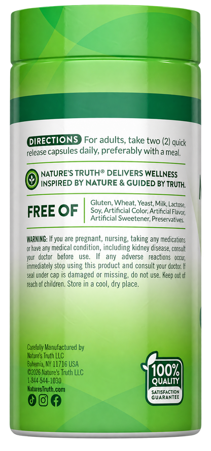 Magnesium Glycinate 60 Capsules | مغنيسيوم جليسينات 60 كبسولة — transparent product view