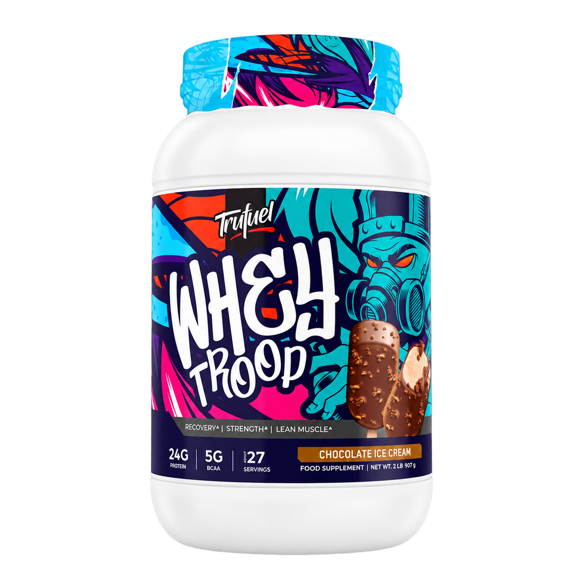 Whey Troop Chocolate Ice Cream | واي تروب آيس كريم الشوكولاتة — transparent product view