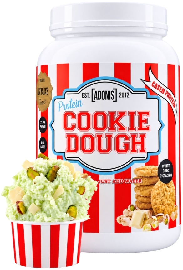 Cookie Dough White Choco Pistachio | عجينة كوكيز بروتين بالشوكولاتة البيضاء والفستق